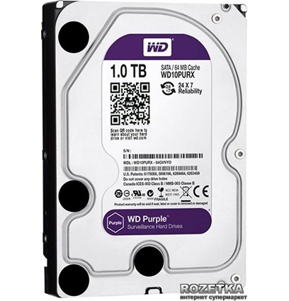 WD HDD Purple 1TB 3.5" 